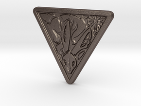 Lapine Coin in Polished Bronzed Silver Steel