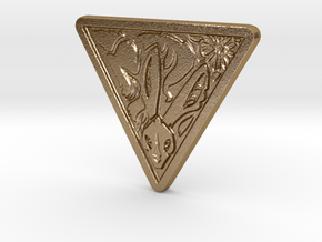 Lapine Coin in Polished Gold Steel
