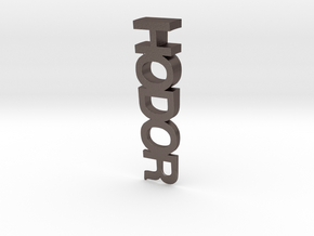 hodor in Polished Bronzed Silver Steel