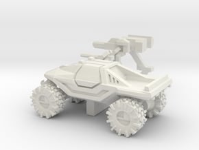 All-Terrain Vehicle closed cab with weapons in White Natural Versatile Plastic