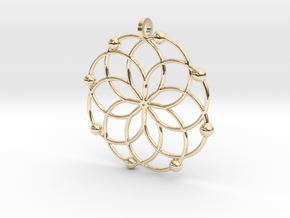 MC Pendant in 14K Yellow Gold