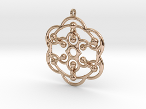 YyG6 Pendant in 14k Rose Gold Plated Brass