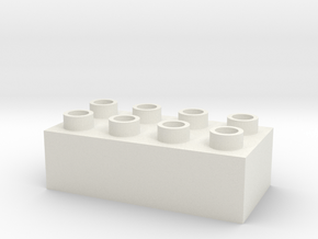 The toy block that doesn't fit together. in White Natural Versatile Plastic