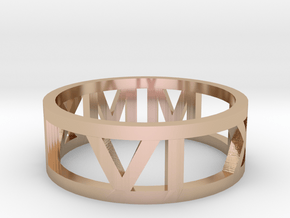 memorable date ring in 14k Rose Gold Plated Brass