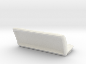 Dodge Charger Daytona 1969 Rear Seat (1:8 1:16) in White Natural Versatile Plastic: 1:8