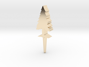 Tree Peg in 14k Gold Plated Brass