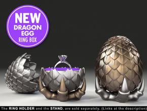 Dragon Egg Game of Thrones Style - Ring Box in Purple Processed Versatile Plastic