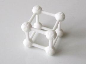 Average D6 Molecule Dice in White Natural Versatile Plastic