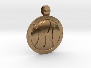 NY Pendant in Natural Brass