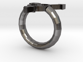 Trans Pride Ring in Polished Nickel Steel: 7 / 54