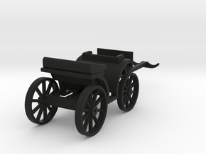 Carriage Two Seater in Black Natural Versatile Plastic: 1:64 - S