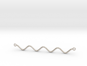 Cosine Function Necklace in Rhodium Plated Brass