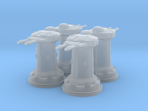1/270 Rebel DF10 Heavy Turrets (4) in Smooth Fine Detail Plastic