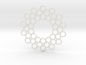 Circle Around Pendant in White Natural Versatile Plastic