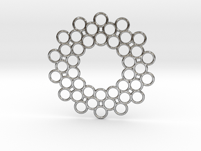 Circle Around Pendant in Polished Silver