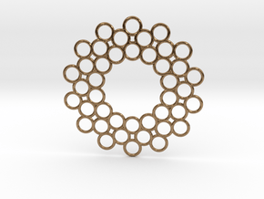 Circle Around Pendant in Natural Brass