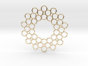 Circle Around Pendant in 14k Gold Plated Brass