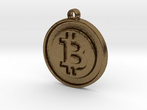 Bitcoin Pendant in Natural Bronze