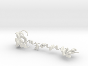 3dWordFlip: Suzanne/Erik in White Natural Versatile Plastic