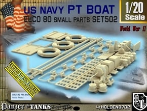 1/20 PT Boat Small Parts Set502 in Smooth Fine Detail Plastic