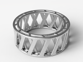 Dynamic Ring  in Polished Nickel Steel: 10.25 / 62.125