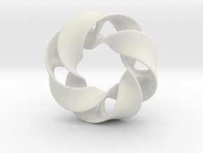 Mobious - pendant in White Natural Versatile Plastic