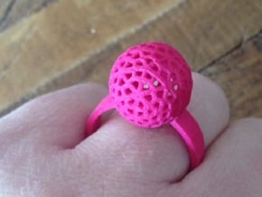 Flower Ring in Pink Processed Versatile Plastic: 7 / 54