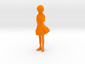 1/43 School Girl in Uniform in Orange Processed Versatile Plastic
