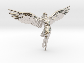 Icarus in Rhodium Plated Brass