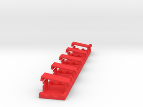 Safety Clips for XT-60 Connectors (Set 5 Pieces) in Red Processed Versatile Plastic