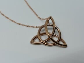 Trinity Pendant in 14k Rose Gold Plated Brass