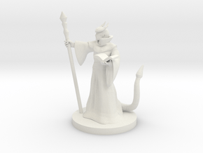 Tiefling Mage Male in White Natural Versatile Plastic