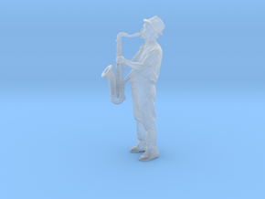 Scanned Saxophone player-818 in Tan Fine Detail Plastic