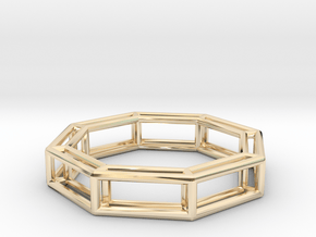 wireframe ring in 14k Gold Plated Brass