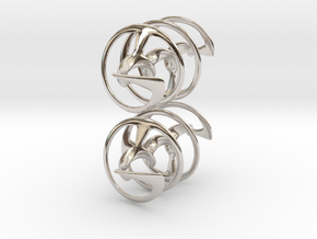 Auger - Earrings in precious metal in Rhodium Plated Brass