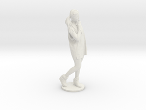Scanned pretty Girl - 10CM High in White Natural Versatile Plastic