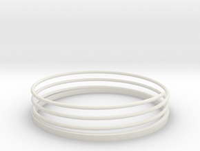 Spiral Bracelet in White Natural Versatile Plastic