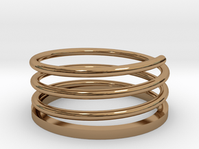 Spiral Ring in Polished Brass: 3.5 / 45.25
