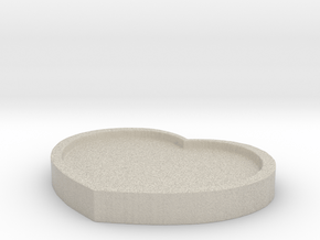 Heart Pad - 8CM Wide in Natural Sandstone
