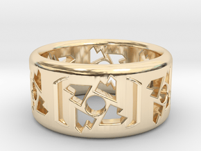 Random Ring in 14k Gold Plated Brass