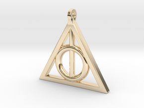 deathly hollows pendant in 14K Yellow Gold