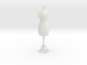 Female mannequin 01. 1:12 Scale in White Natural Versatile Plastic