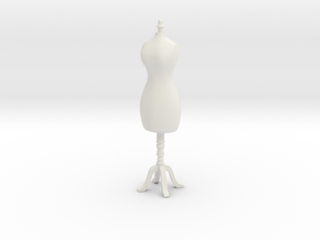 Female mannequin 01. 1:24 Scale in White Natural Versatile Plastic