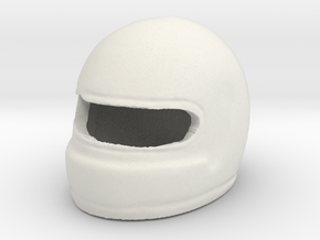 1/20 F1 Helmet in White Natural Versatile Plastic
