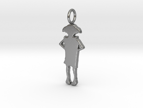Dobby Silhouette Pendant in Natural Silver