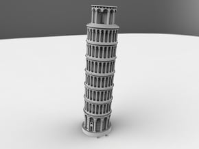 Leaning Tower Of Pisa in White Natural Versatile Plastic