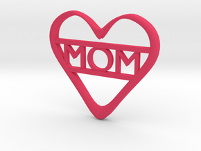 Mom's Heart in Pink Processed Versatile Plastic