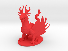 1/350 Forest Dragon  in Red Processed Versatile Plastic