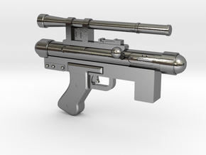 Star Wars Blaster Pistol SE-14C 1:6 Scale  in Polished Silver