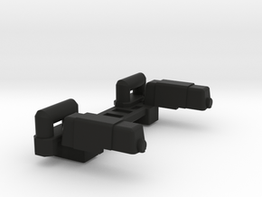 Lambo's Shoulder Pads with c-bars in Black Natural Versatile Plastic